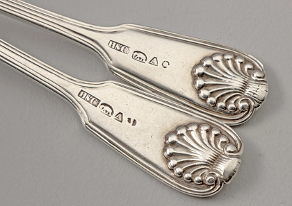 Indian Colonial Silver Sauce Ladles (Pair) - Hamilton & Co, Calcutta